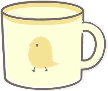 写真：取っ手付きのプラスチックコップ